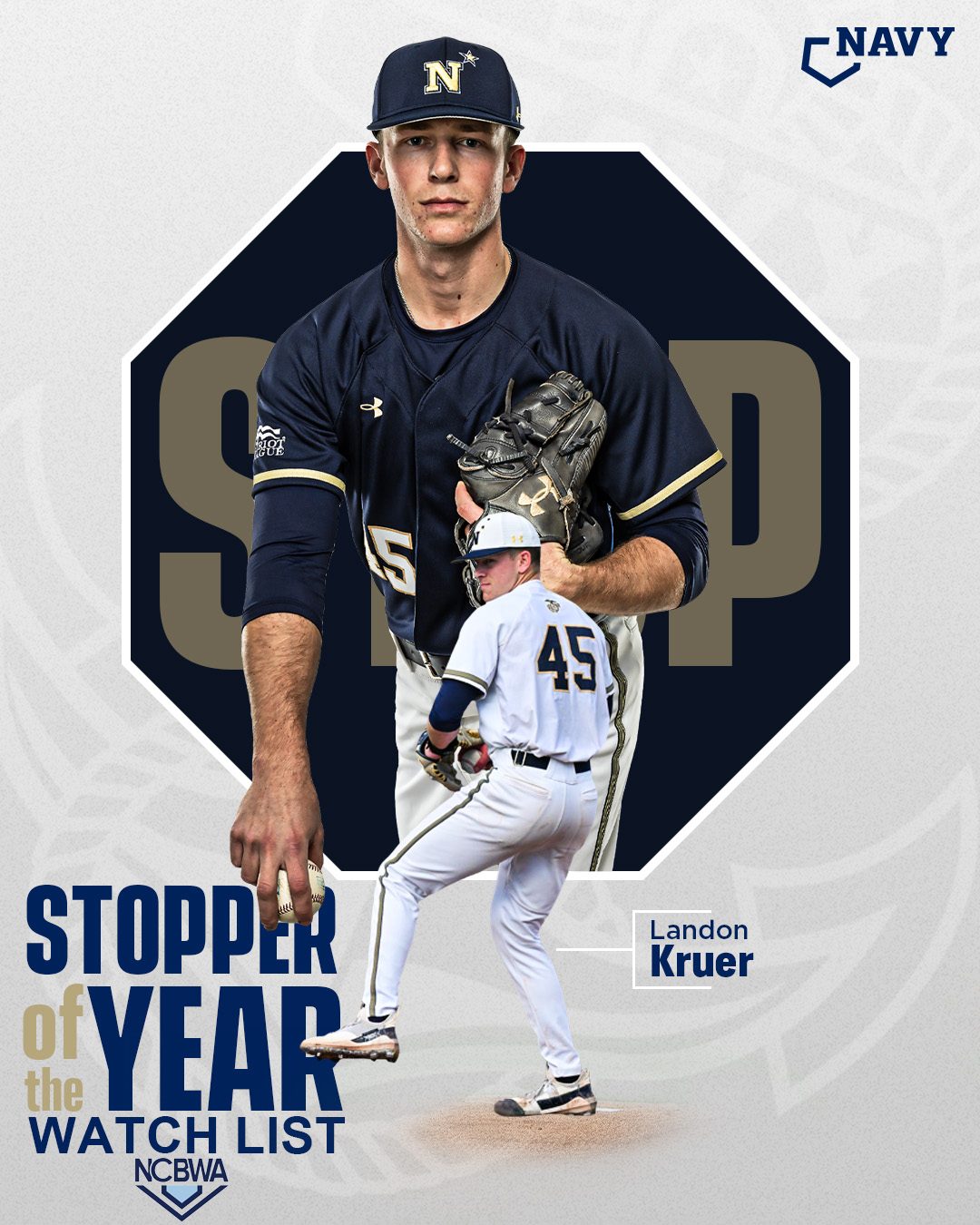 Landon Kruer on the NCBWA Stopper of the Year watch list